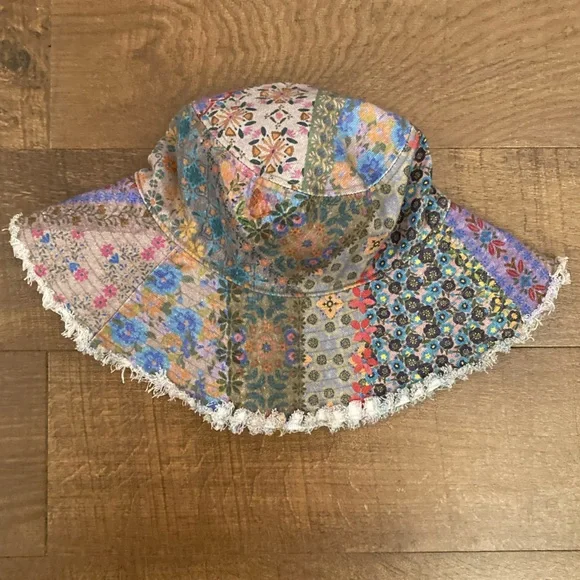NATURAL LIFE Sandy Days Bucket Hat Watercolor Patchwork Sunny Day Boho Festival - Picture 6 of 14